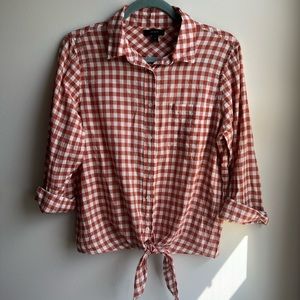 Gingham J. Crew Top